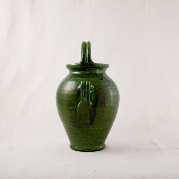 Large Green Faience Cruche