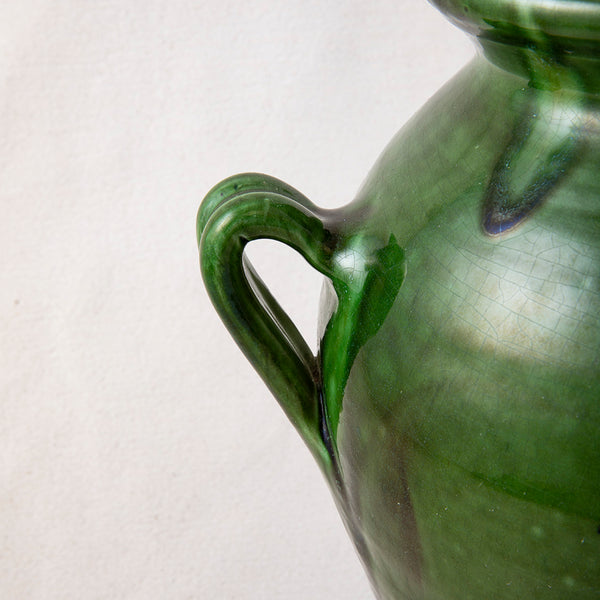 Large Green Faience Cruche