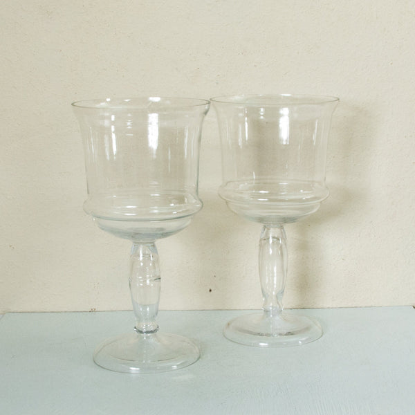 Pair of Large Glass Coupes