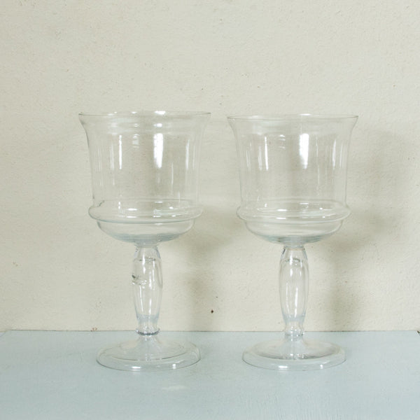 Pair of Large Glass Coupes
