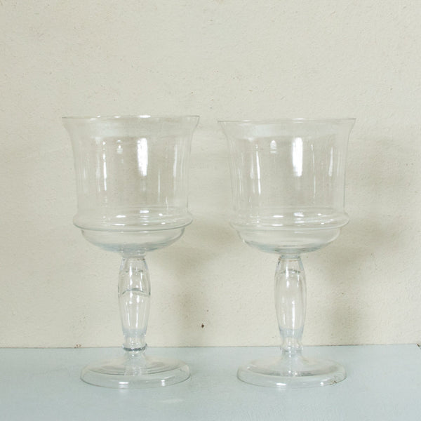 Pair of Large Glass Coupes