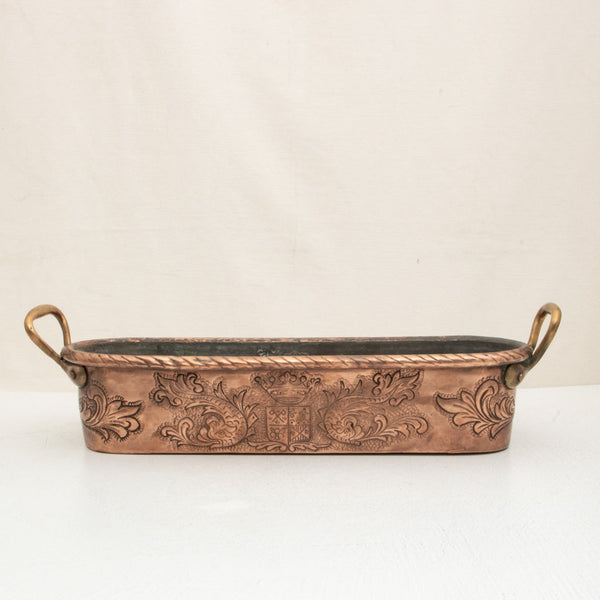 Copper Repousse Fish Pot