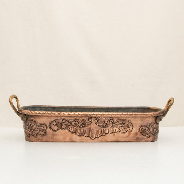 Copper Repousse Fish Pot