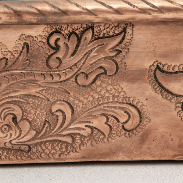 Copper Repousse Fish Pot