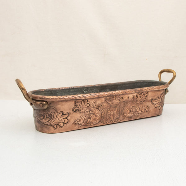 Copper Repousse Fish Pot