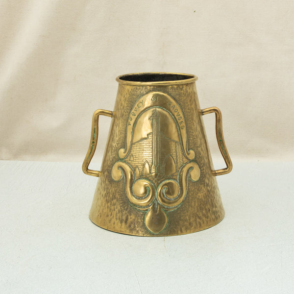 Brass Repousse Cachepot