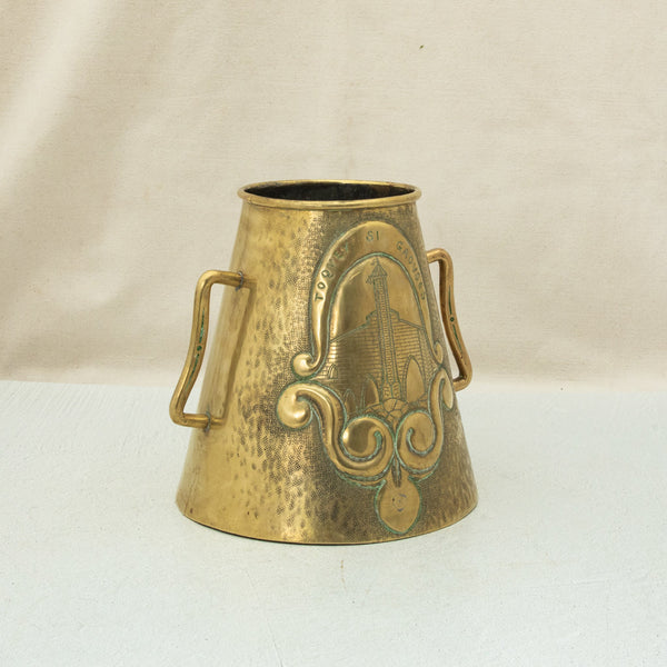 Brass Repousse Cachepot