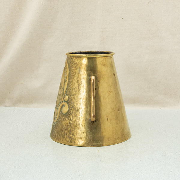 Brass Repousse Cachepot