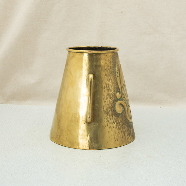 Brass Repousse Cachepot