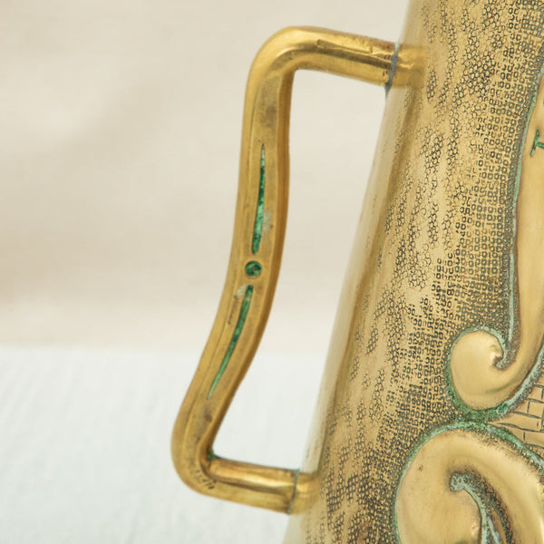 Brass Repousse Cachepot