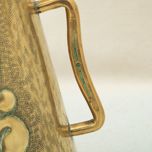 Brass Repousse Cachepot