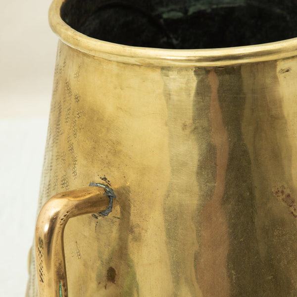 Brass Repousse Cachepot