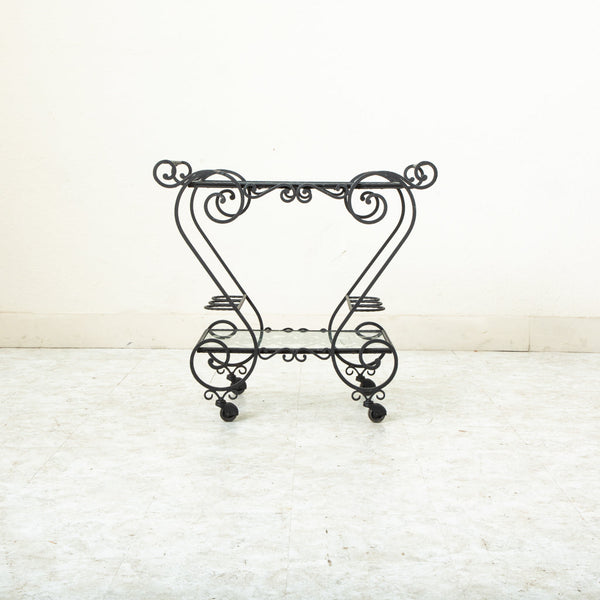 Hand Forged Iron Bar Cart