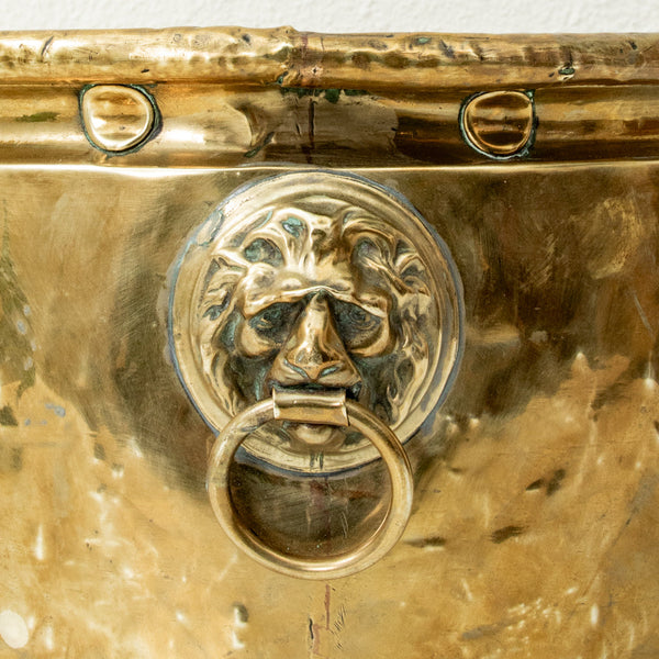 Brass Repousse Cachepot