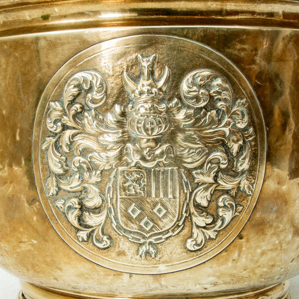 Brass Repousse Cachepot