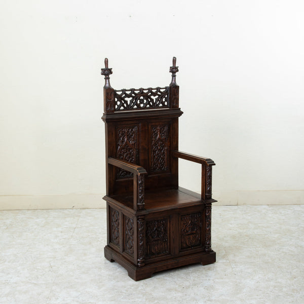 Hand Carved Gothic Chair