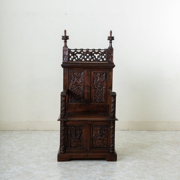 Hand Carved Gothic Chair