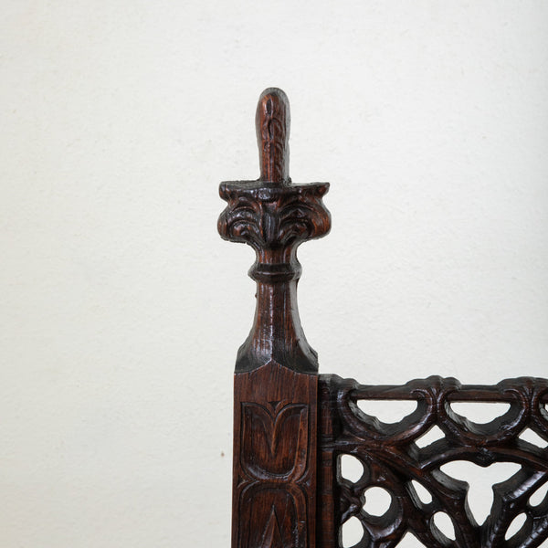 Hand Carved Gothic Chair