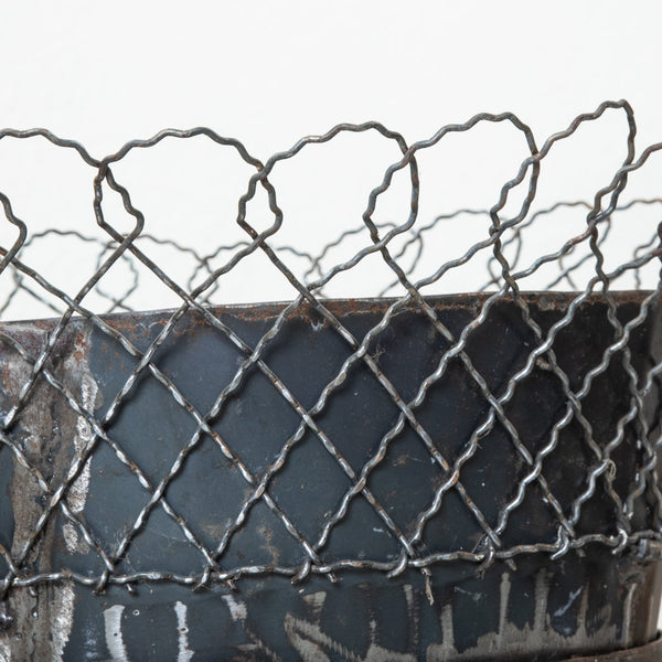 Pair of Iron Jardinieres