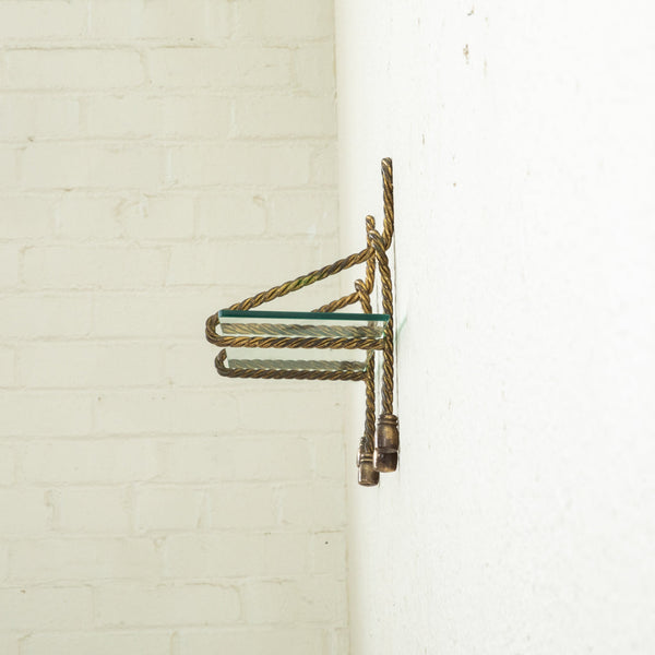 Bronze and Glass Vanity Shelf