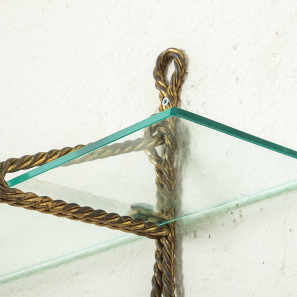 Bronze and Glass Vanity Shelf