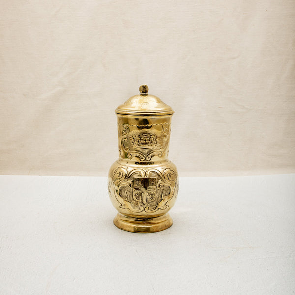 Brass Repousse Coffee Pot