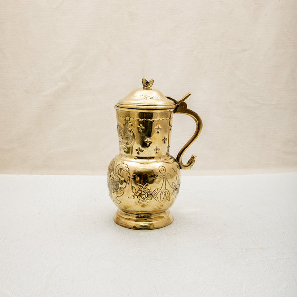 Brass Repousse Coffee Pot