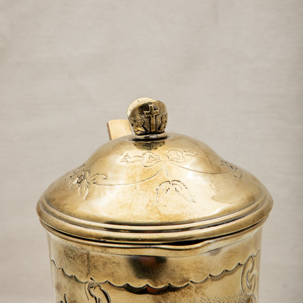 Brass Repousse Coffee Pot