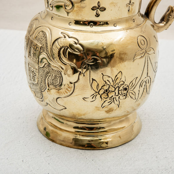 Brass Repousse Coffee Pot