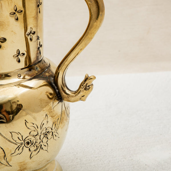 Brass Repousse Coffee Pot