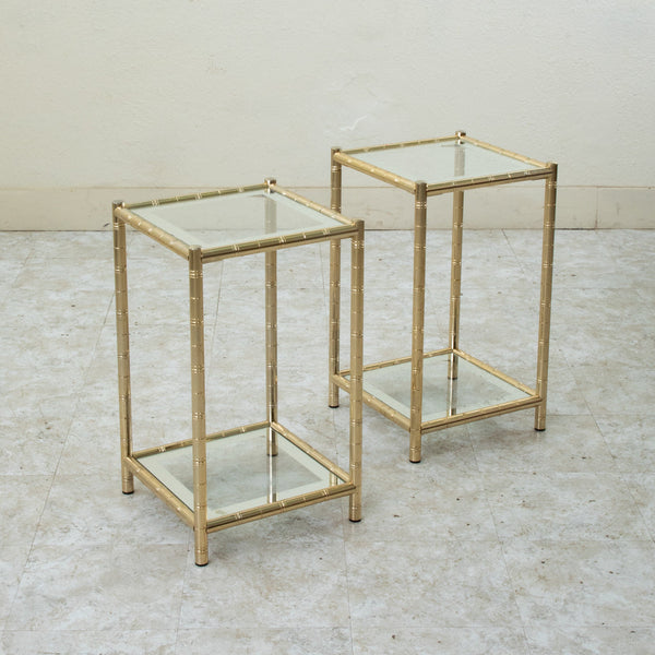 Pair of Brass Side Tables