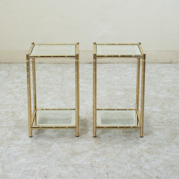 Pair of Brass Side Tables