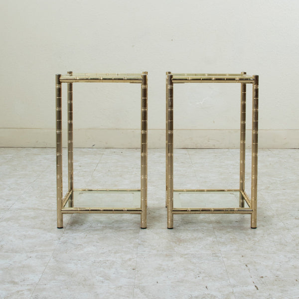 Pair of Brass Side Tables