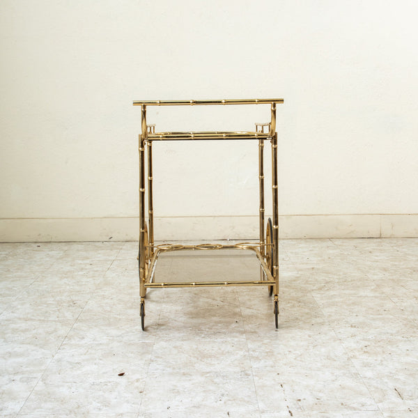 Faux Bamboo Bar Cart