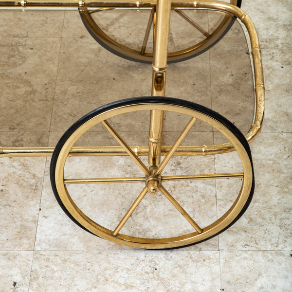 Faux Bamboo Bar Cart