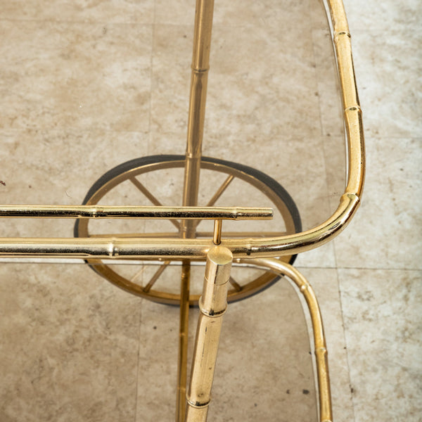 Faux Bamboo Bar Cart