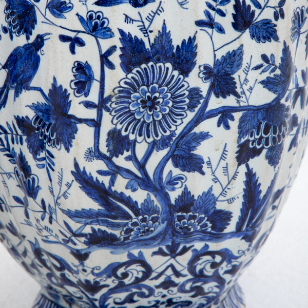 Pair of Blue and White Urns