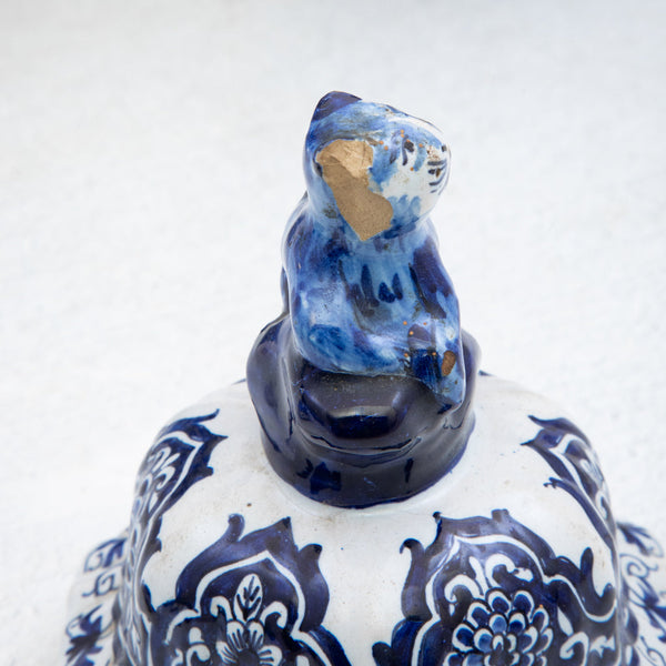 Pair of Blue and White Urns