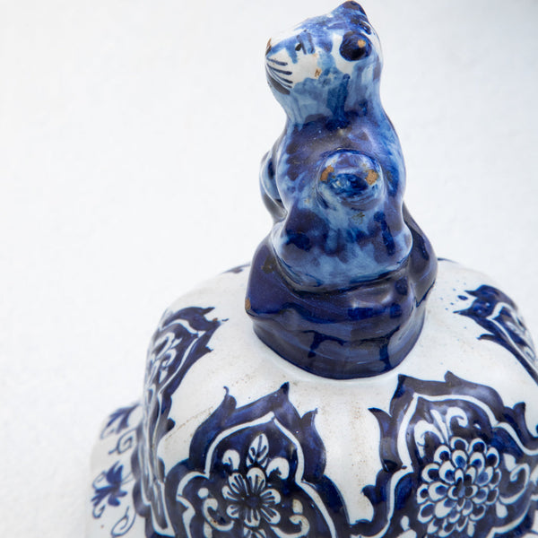 Pair of Blue and White Urns