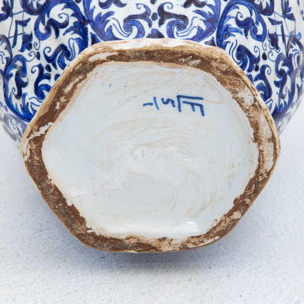 Pair of Blue and White Urns