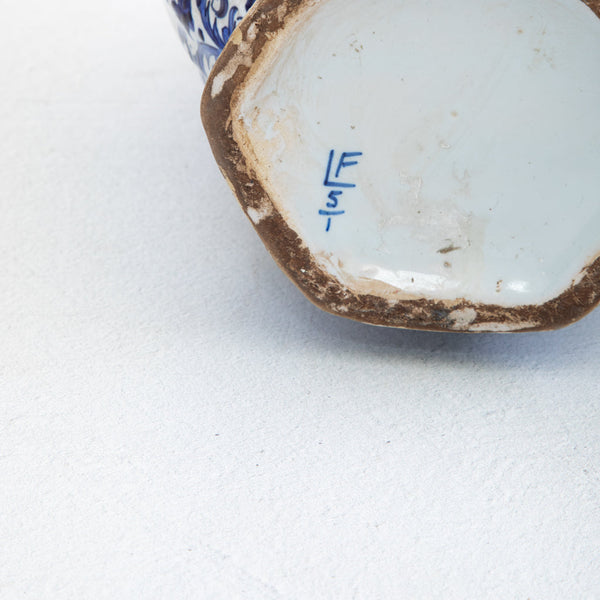 Pair of Blue and White Urns