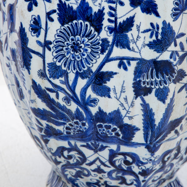 Pair of Blue and White Urns