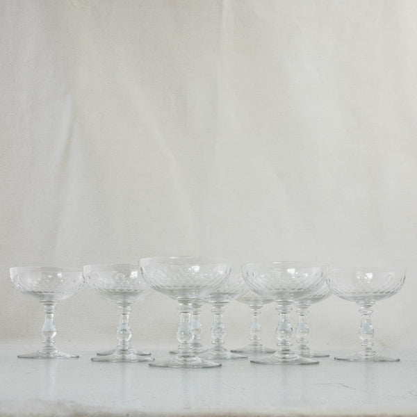 Set of Ten Crystal Coupes