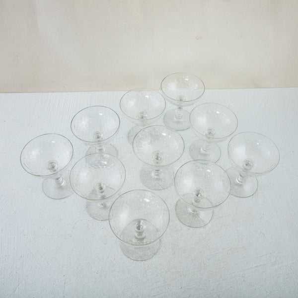 Set of Ten Crystal Coupes