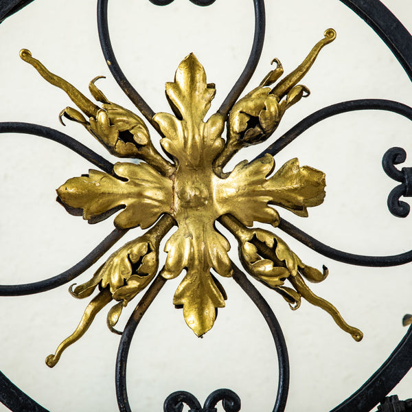 Iron and Gilded Chandelier