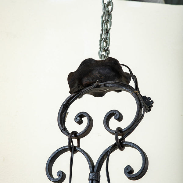 Iron and Gilded Chandelier