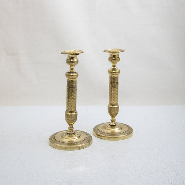Pair of Bronze Candlesticks