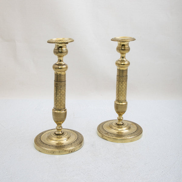 Pair of Bronze Candlesticks