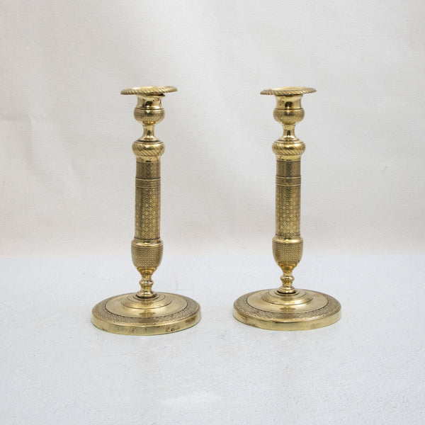 Pair of Bronze Candlesticks