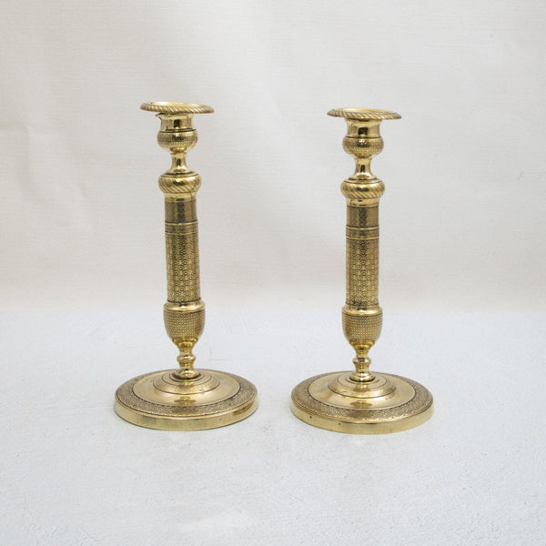 Pair of Bronze Candlesticks